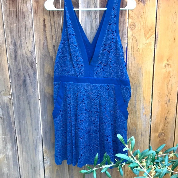 Free people peacock blue lace dress - Picture 1 of 4